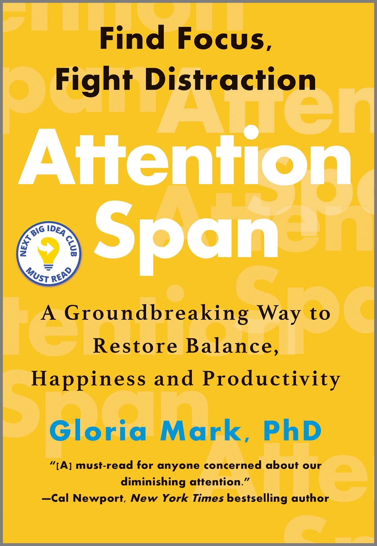 Attention Span – Gloria Mark könyvborító