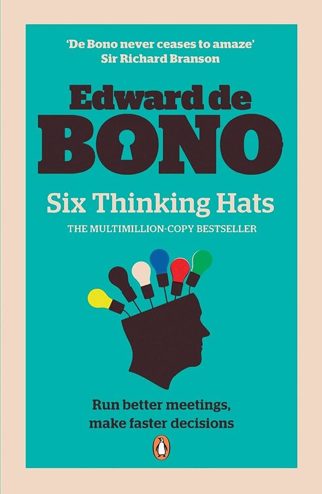 The 6 Thinking Hats – Edward De Bono könyvborító