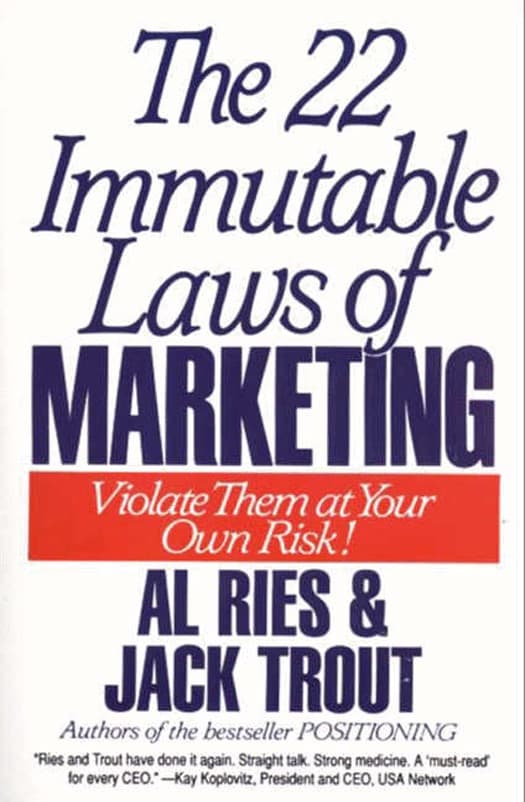 The 22 Immutable Laws of Marketing – Al Ries & Jack Trout könyvborító