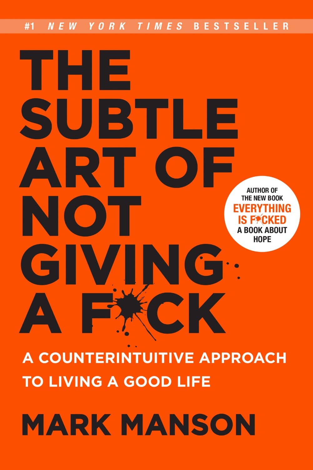 The Subtle Art of Not Giving a F*ck – Mark Manson könyvborító