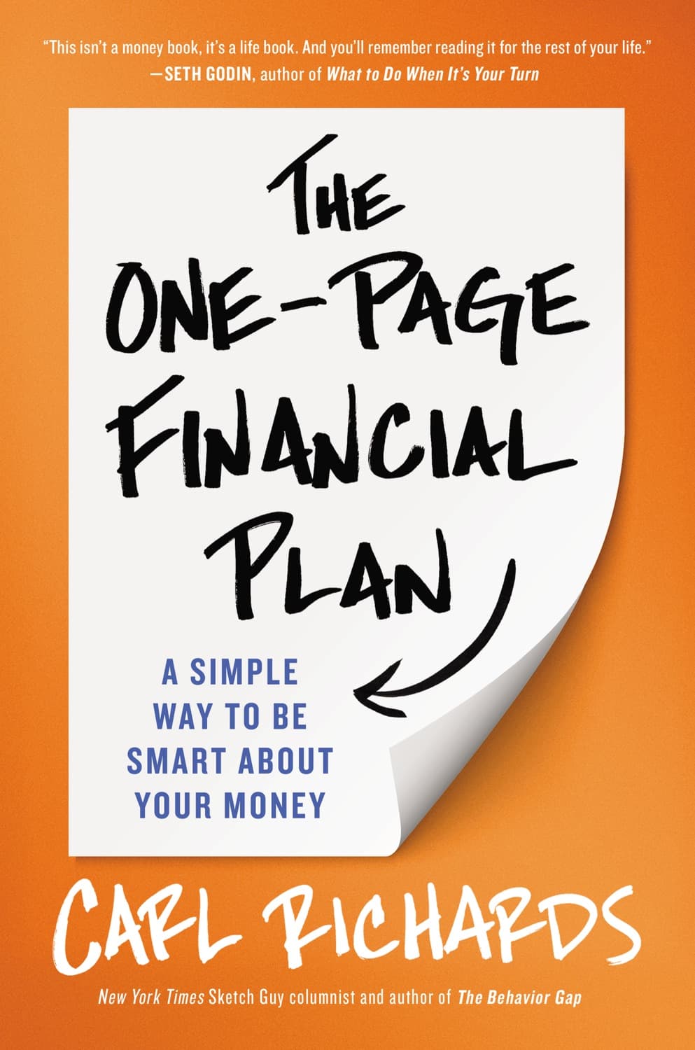 The One-Page Financial Plan – Carl Richards könyvborító